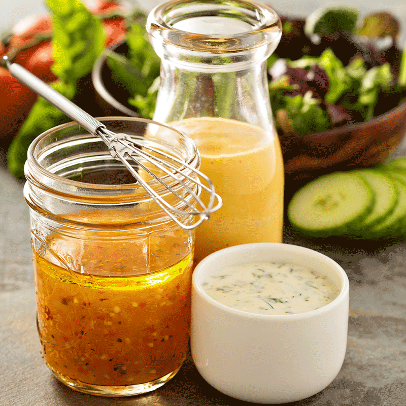 scratch-salad-dressings jars of salad dressing made from scratch